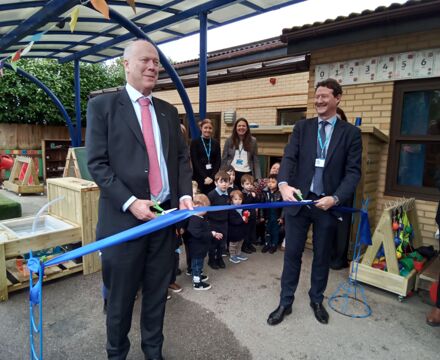 The Vale Nursery Opening -Cutting the ribbon1
