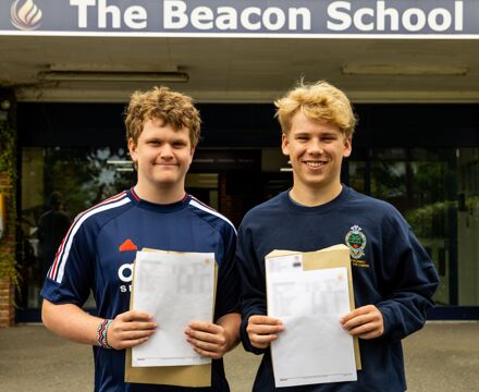 Beacon school celebrated gcse results tristan morris james fernihough